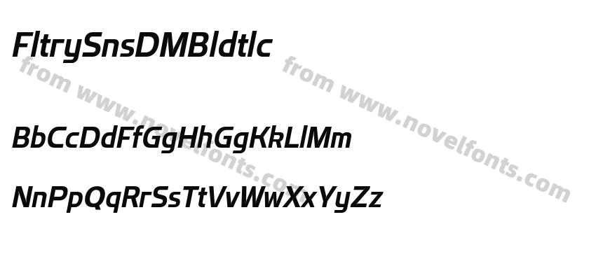 Flatory Sans DEMO Bold ItalicPreview