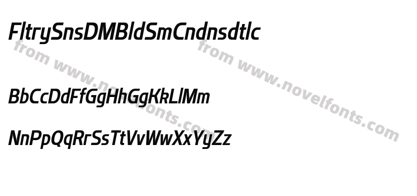 Flatory Sans DEMO Bold Semi Condensed ItalicPreview