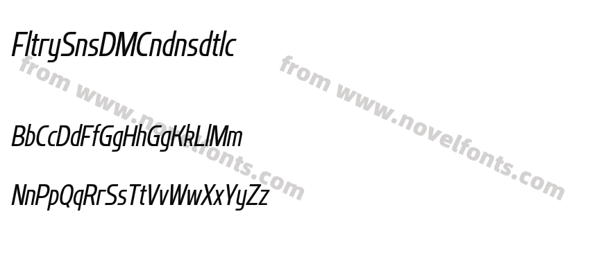 Flatory Sans DEMO Condensed ItalicPreview