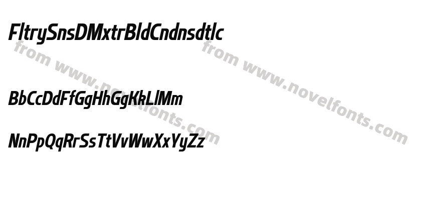 Flatory Sans DEMO Extra Bold Condensed ItalicPreview