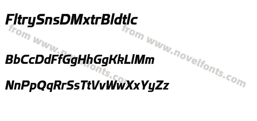 Flatory Sans DEMO Extra Bold ItalicPreview