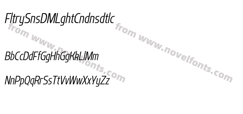 Flatory Sans DEMO Light Condensed ItalicPreview