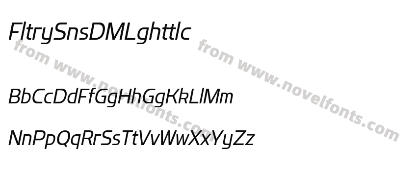 Flatory Sans DEMO Light ItalicPreview