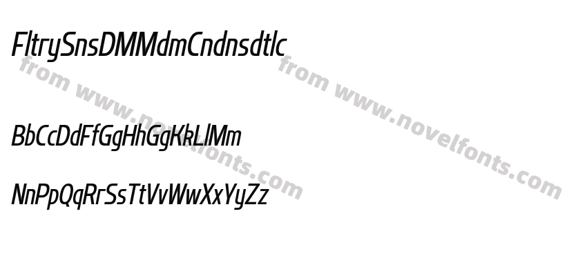 Flatory Sans DEMO Medium Condensed ItalicPreview