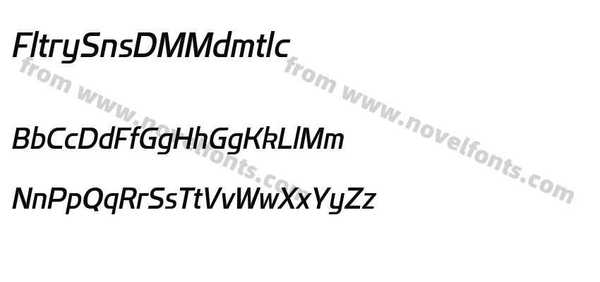 Flatory Sans DEMO Medium ItalicPreview
