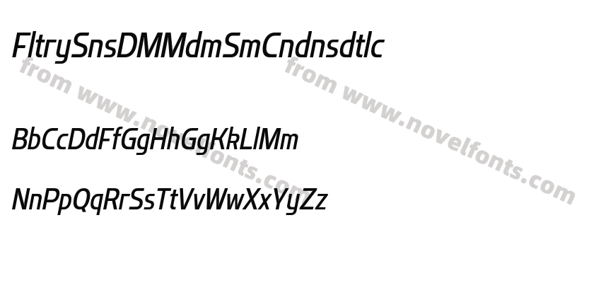 Flatory Sans DEMO Medium Semi Condensed ItalicPreview