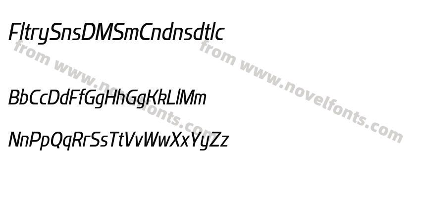 Flatory Sans DEMO Semi Condensed ItalicPreview
