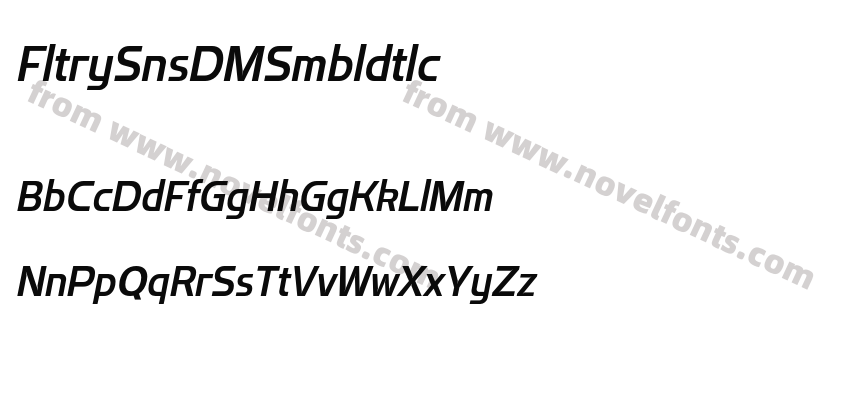 Flatory Sans DEMO Semibold ItalicPreview