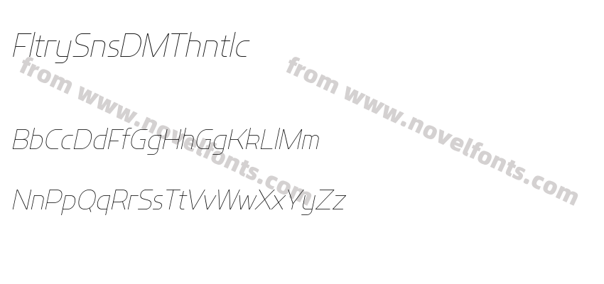 Flatory Sans DEMO Thin ItalicPreview