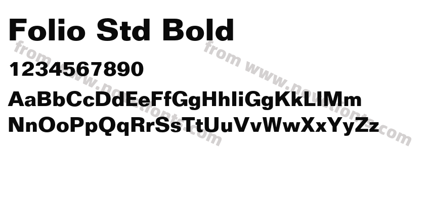 Folio Std BoldPreview
