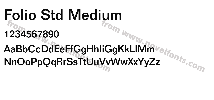 Folio Std MediumPreview