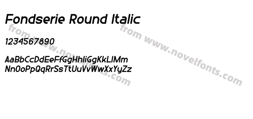 Fondserie Round ItalicPreview