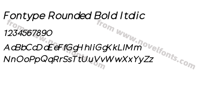 Fontype Rounded Bold ItalicPreview