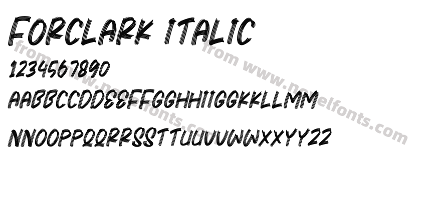 Forclark ItalicPreview