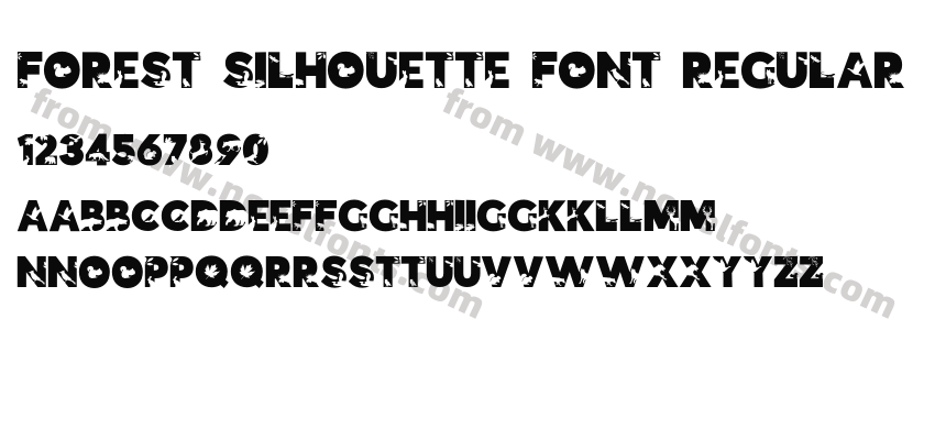 Forest Silhouette Font RegularPreview