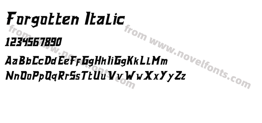 Forgotten ItalicPreview