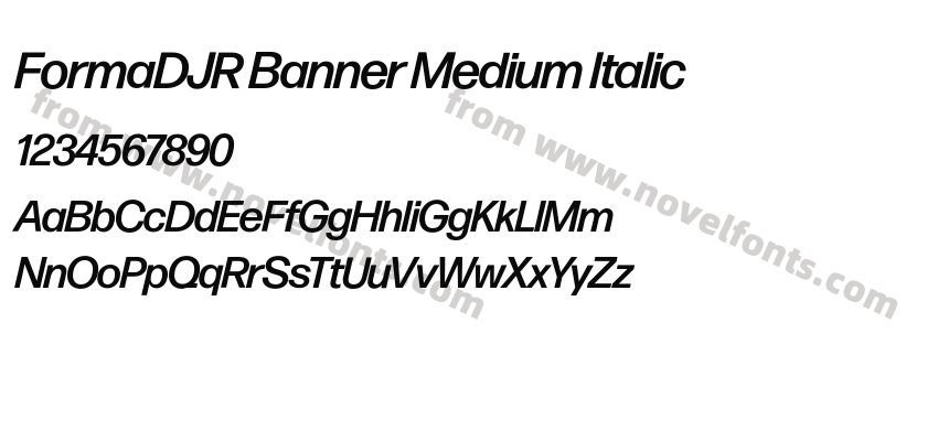 FormaDJR Banner Medium ItalicPreview