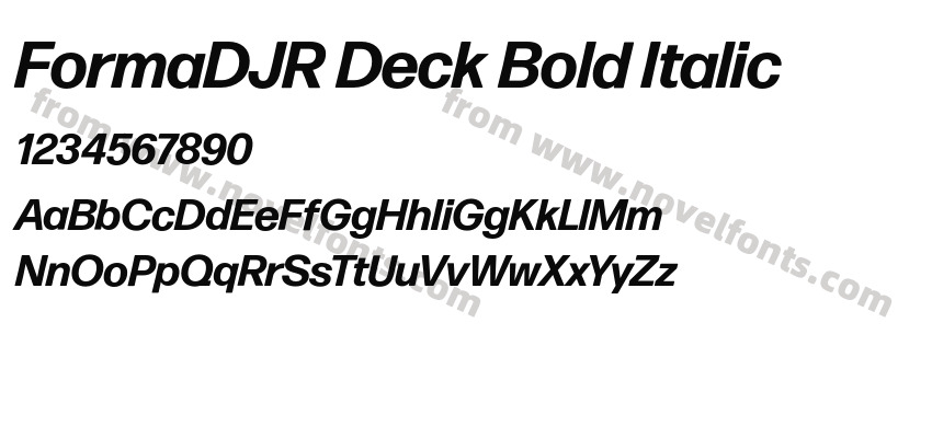 FormaDJR Deck Bold ItalicPreview