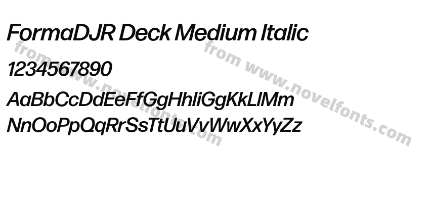 FormaDJR Deck Medium ItalicPreview