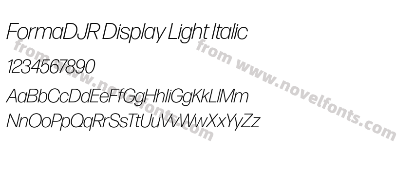 FormaDJR Display Light ItalicPreview