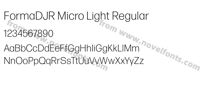 FormaDJR Micro Light RegularPreview