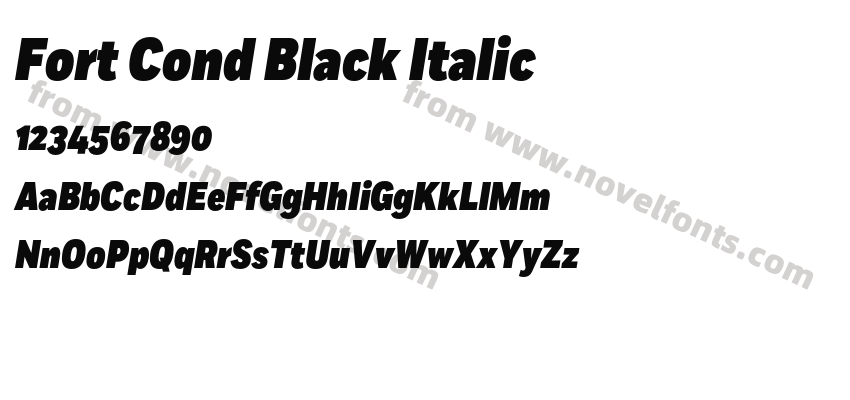 Fort Cond Black ItalicPreview