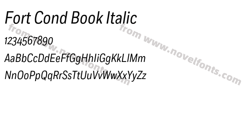 Fort Cond Book ItalicPreview