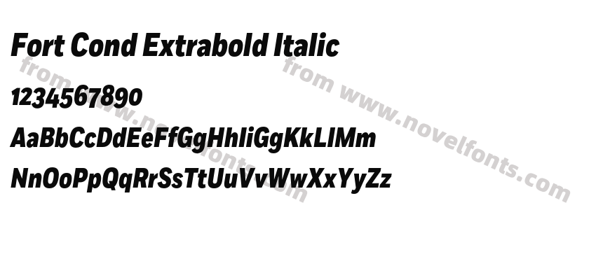 Fort Cond Extrabold ItalicPreview
