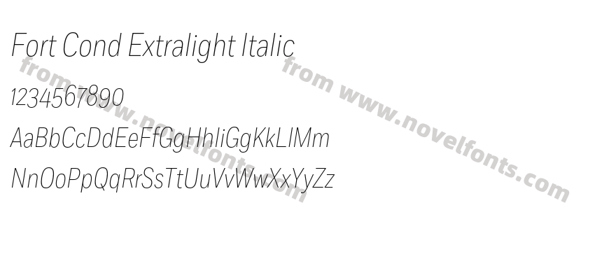 Fort Cond Extralight ItalicPreview