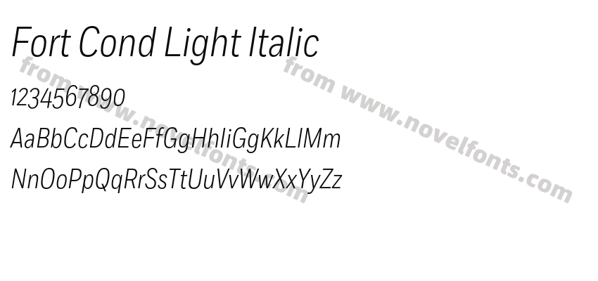 Fort Cond Light ItalicPreview