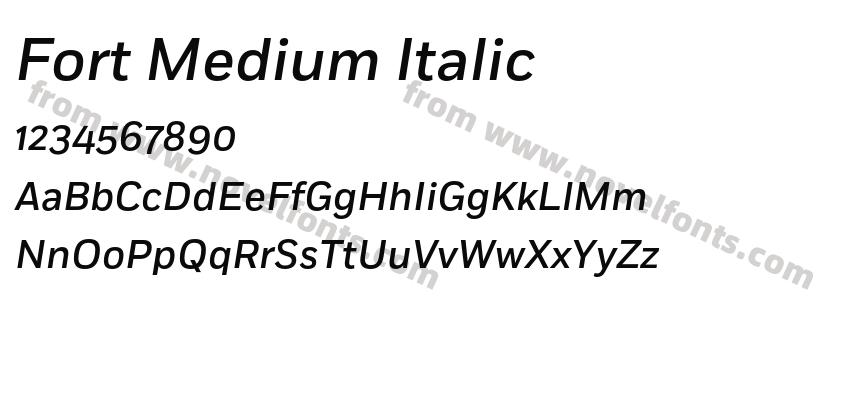 Fort Medium ItalicPreview