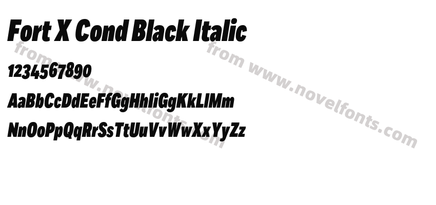 Fort X Cond Black ItalicPreview