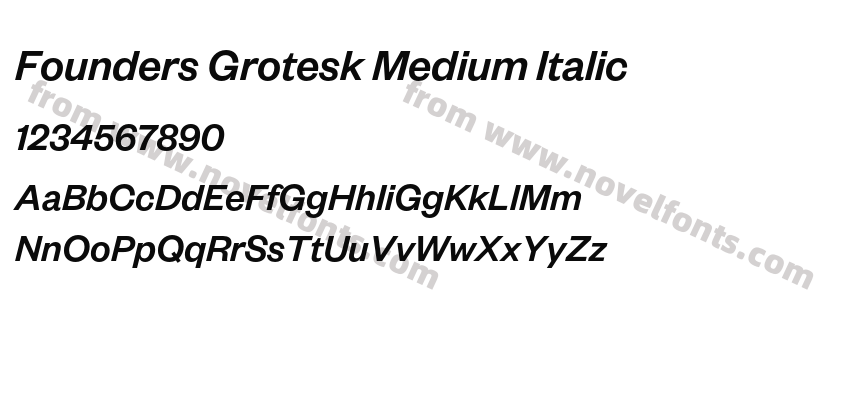 Founders Grotesk Medium ItalicPreview