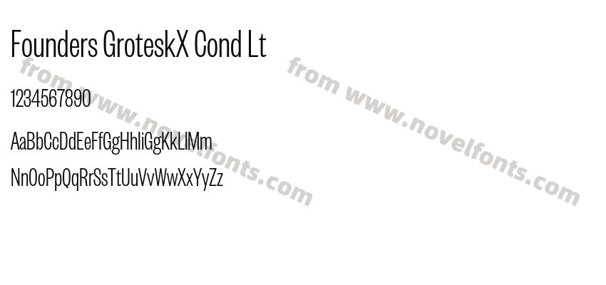 Founders GroteskX Cond LtPreview