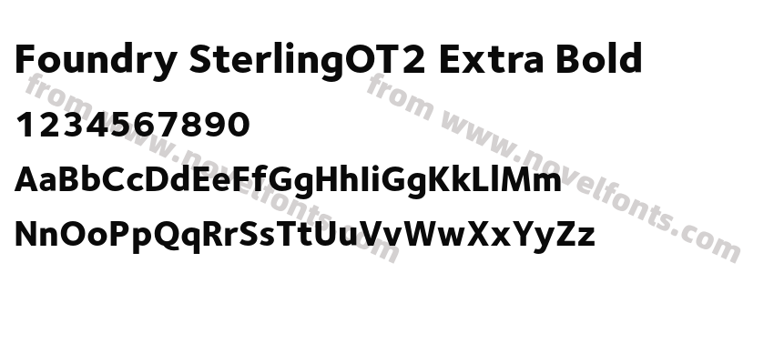 Foundry SterlingOT2 Extra BoldPreview