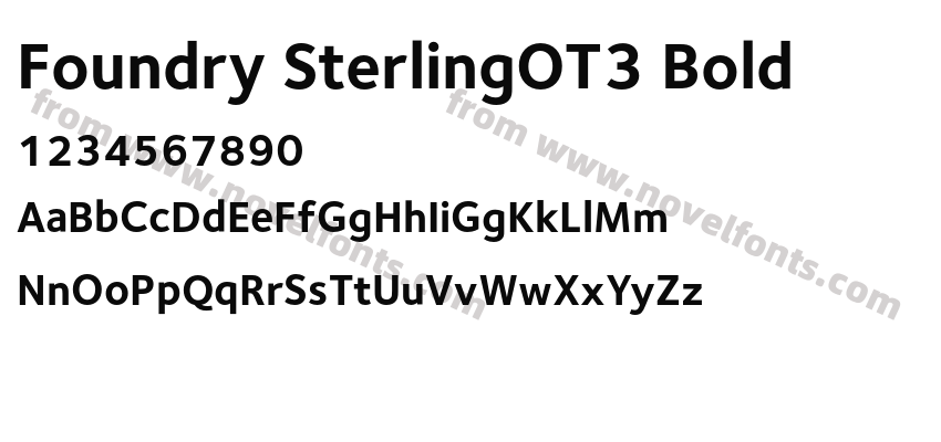 Foundry SterlingOT3 BoldPreview