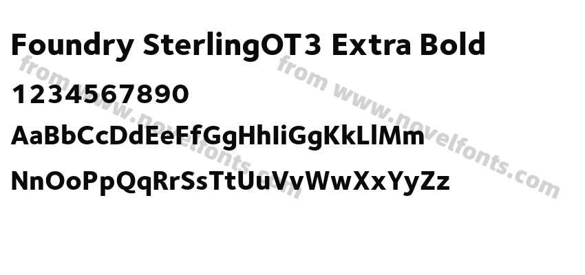 Foundry SterlingOT3 Extra BoldPreview