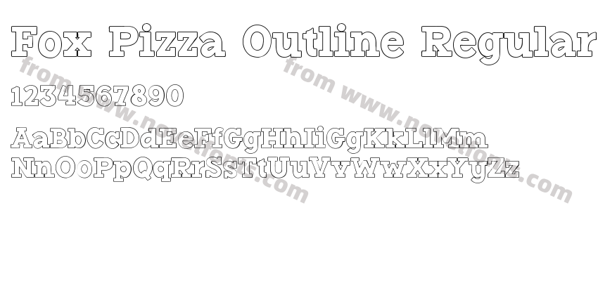 Fox Pizza Outline RegularPreview