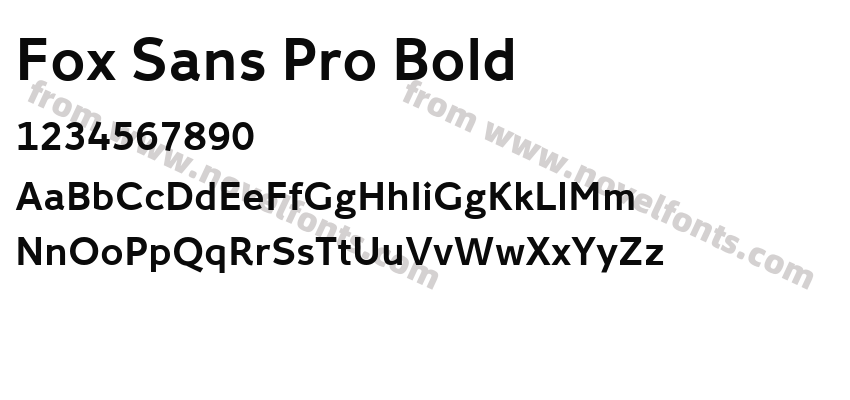 Fox Sans Pro BoldPreview