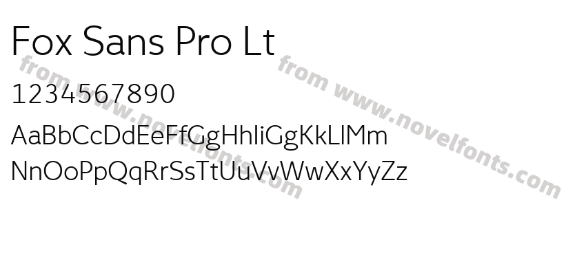 Fox Sans Pro LtPreview
