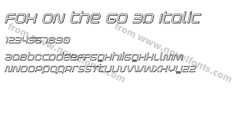 Fox on the Go 3D ItalicPreview