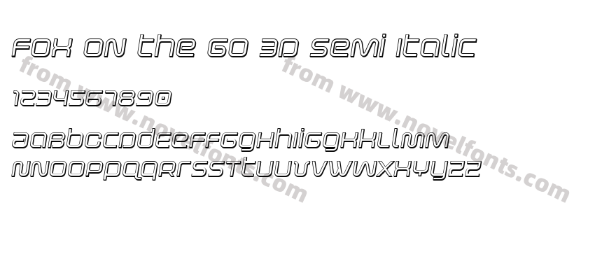 Fox on the Go 3D Semi ItalicPreview