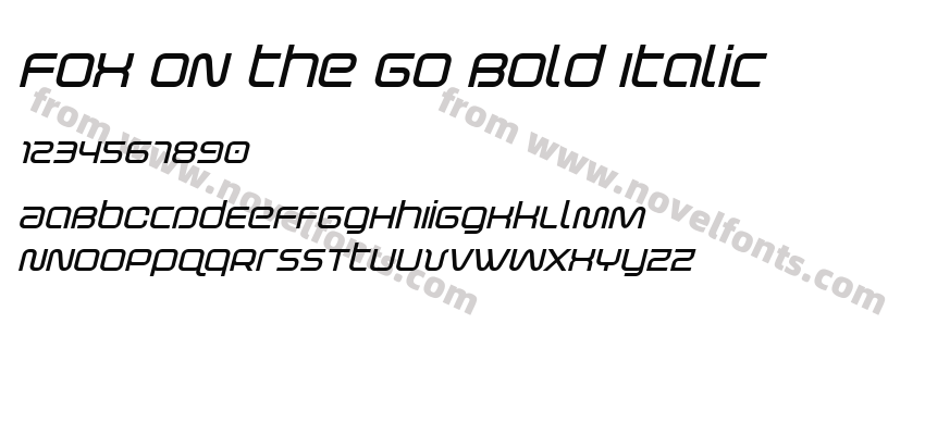 Fox on the Go Bold ItalicPreview