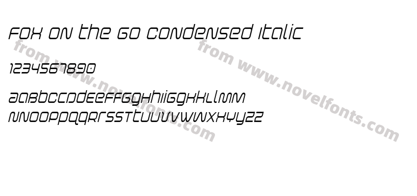 Fox on the Go Condensed ItalicPreview