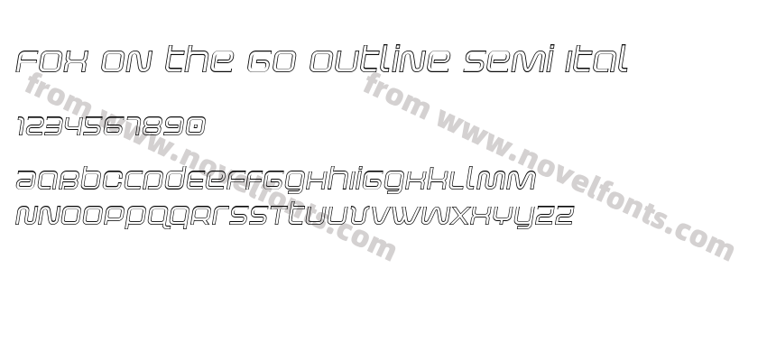 Fox on the Go Outline Semi ItalPreview