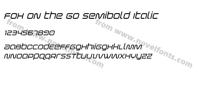 Fox on the Go Semibold ItalicPreview