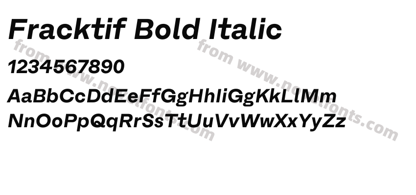 Fracktif Bold ItalicPreview