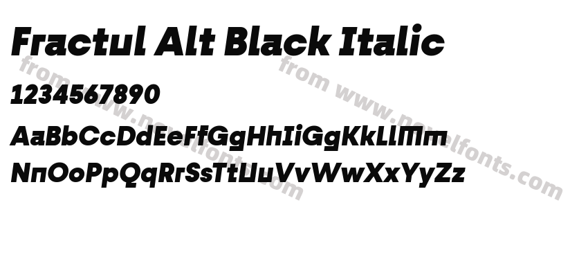 Fractul Alt Black ItalicPreview