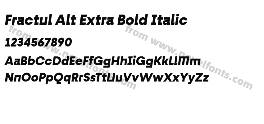 Fractul Alt Extra Bold ItalicPreview