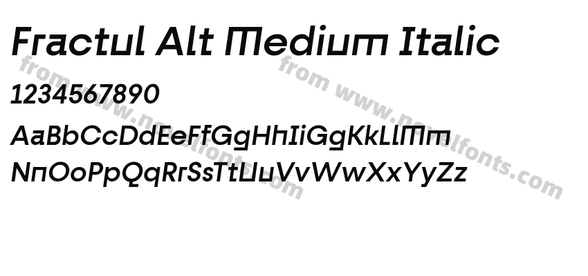 Fractul Alt Medium ItalicPreview